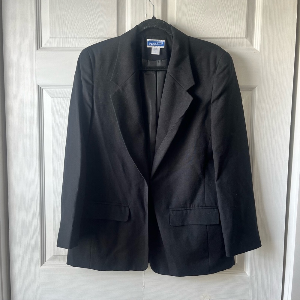 Pendleton Vintage One Button Blazer Jacket Size 10 - image 1